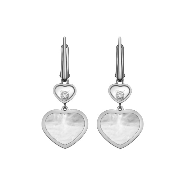         Weißgold, Ohrringe, Chopard Happy Hearts Ohrhänger