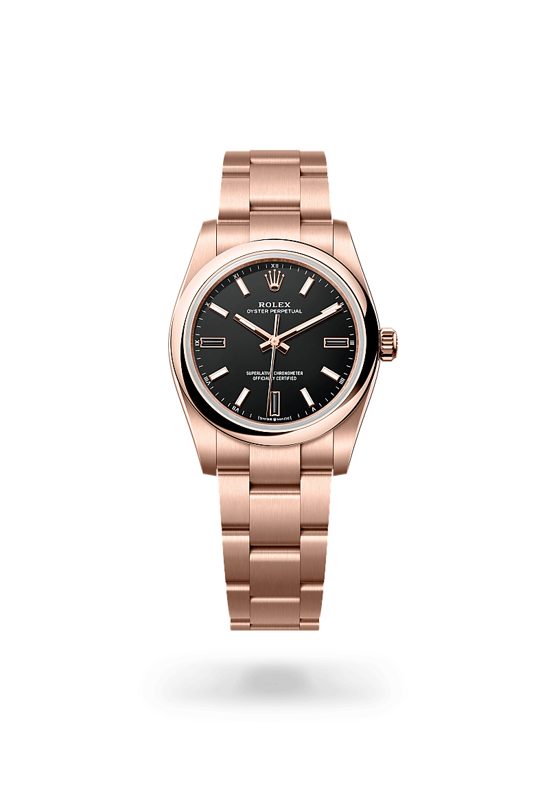 Rolex Oyster Perpetual 34 Herrenuhr (M124205-0001) Oyster, 34 mm, Everose-Gold