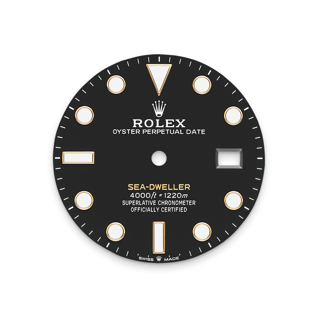 Tiefschwarzes Zifferblatt